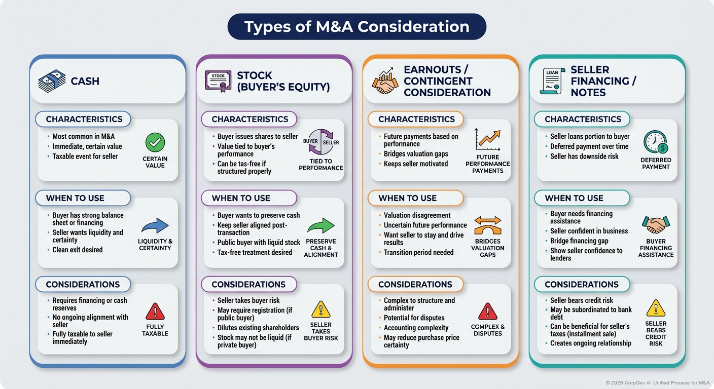 Types of Consideration - Visual Overview