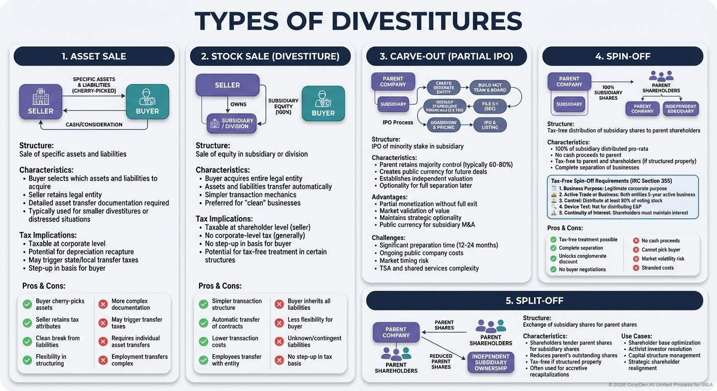 Types of Divestitures - Visual Overview