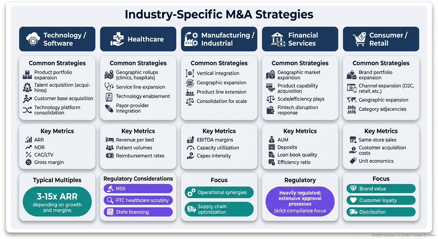 Industry-Specific M&A Strategies - Visual Overview
