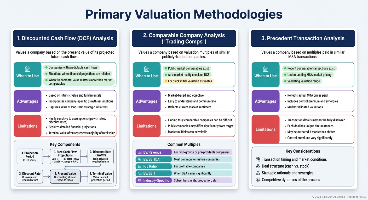Primary Valuation Methodologies in M&A